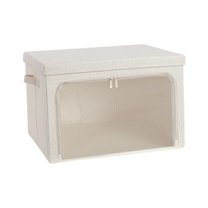 Clothing Organizer Storage Box Rectangle Foldable Washable With Lid For Wardrobe Home Use Solid Color B4 - Product Image 5