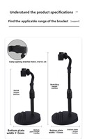 Nouveau support de téléphone portable et tablette multifonctionnel en ABS noir, réglable et rotatif à 360 degrés, support d'affichage pour téléphones