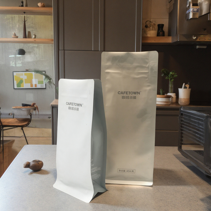 Customized Kraft Compostable Flat Bottom Drip