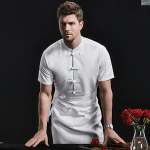 Abrigo de Chef Unisex de manga corta, venta al por mayor, uniforme de Chef de cocina, tela de algodón y poliéster, abrigo de Chef de cocina, restaurante chino - Product Image 2