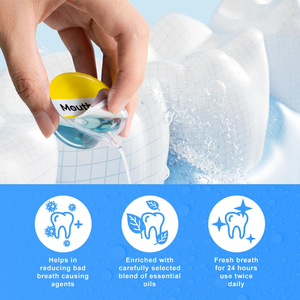 Bain de bouche probiotique à la <span class=keywords><strong>menthe</strong></span> rafraîchissante : Équilibre la flore buccale, procure une haleine fraîche durable, formule sans <span class=keywords><strong>alcool</strong></span> - Product Image 4