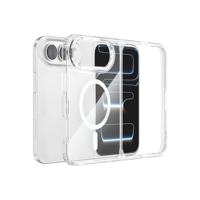 Coque transparente magnétique pour iPhone Duo Fold avec charnière pliable lisse et découpe anti-chute pour utilisateurs d'appareils pliables