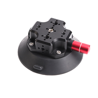 Support de fixation portable pour voiture à ventouse pour appareil photo et téléphone, en alliage d'aluminium et silicone, compatible avec les filetages 1/4 "-20 et 3/8 "-16