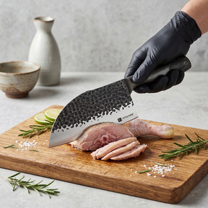 <span class=keywords><strong>Couteau</strong></span> de cuisine haut de gamme LITTLE COOK, lame martelée en acier à haute teneur en carbone 50CR15MOV, 170 mm, <span class=keywords><strong>couteau</strong></span> de <span class=keywords><strong>chef</strong></span>, manche creux - Product Image 2