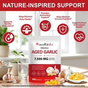 Acentiallabs Complément alimentaire en gélules molles à l'extrait d'<span class=keywords><strong>ail</strong></span> vieilli naturel sans gluten, sans odeur, pour le soutien immunitaire et le bien-être général - Product Image 5