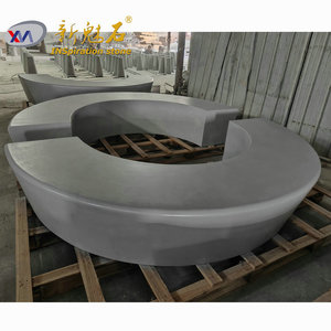Nueva Banco de Hormigón Prefabricado Curvo Gris Magic Stone C50 para Parque o Plaza al Aire Libre - Product Image 3