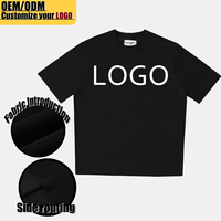 T-shirt en coton vierge de haute qualité pour homme, coupe oversize à épaules tombantes, personnalisable avec logo imprimé, T-shirt unisexe épais
