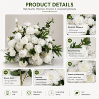 Centres de table de luxe en soie blanche, roses et orchidées, arrangements modernes de haute qualité pour mariage, élégants et raffinés, pour intérieur Tuoji