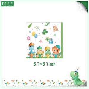 Juego de Platos de Papel Desechables Coloridos y Lindos para Niños, 7 pulgadas + 9 pulgadas, Vajilla de Fiesta de Dinosaurios para Picnic al Aire Libre - Product Image 5