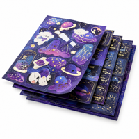 Autocollant en vinyle découpé pour journal, scrapbooking, imprimé UV, imperméable, feuille d'autocollants personnalisée, logo personnalisé, certifié RoHS, pour cadeaux et artisanat