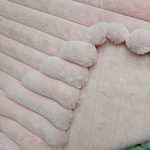 RTS Vải Nhung Kẻ Sọc Dày 100% Cm 3.5 Polyester Cho Chăn/Sofa/Bọc Ghế - Product Image 2