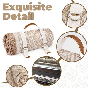 Couverture de pique-nique bohème imperméable, <span class=keywords><strong>tapis</strong></span> d'extérieur tissé, serviette de plage géante pour festivals de musique, voyages, camping, <span class=keywords><strong>yoga</strong></span> - Product Image 2