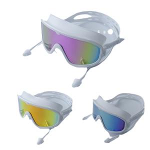 Lunettes de natation de type D pour adultes, anti-buée, étanches, avec verres en PC, grande monture, haute définition, protection UV, ajustement universel - Product Image 1