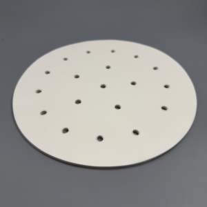 Papier de cuisson rond perforé en silicone antiadhésif 36GSM, résistant à la chaleur, qualité alimentaire, pour dim sum et boulangerie - Product Image 1