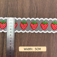 Dentelle en maille blanche brodée de 5 cm avec bordure en dentelle fraise pour la fabrication de nœuds, accessoires pour cheveux et loisirs créatifs DIY