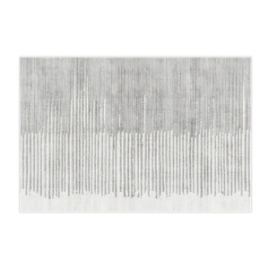 Tapis de style italien rectangulaire gris rayé couleur unie imitation cachemire antidérapant décoration intérieure épaisseur 10 mm - Product Image 1
