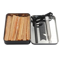 Kit de survie en camping avec allume-feu en ferrocérium et tuyau de soufflage pour le bushcraft