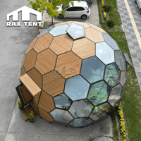 Nouvelle tente en verre en forme de nid d'abeille en bois pour le glamping, tente de luxe pour hôtel
