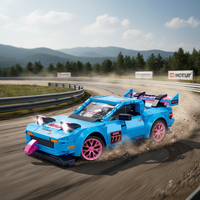 YC-23047 Modèle de Voiture de Sport en Blocs de Construction Plastiques 40 Pièces, Jouet Éducatif d'Assemblage Cyberpunk pour Enfants, Compatible avec les Jouets