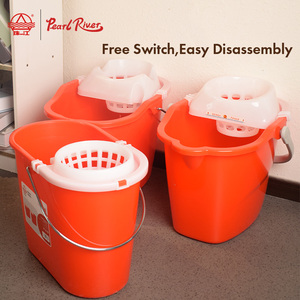 Pearl River Plastic Bucket With <b>Handles</b> Pink Rectangular For Water Carrying And <b>Mopping</b> - Product Image 3
