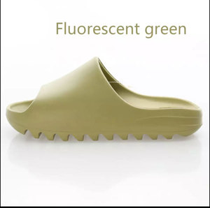 Commercio all'ingrosso EVA materiale liscio con etichetta scatola di alta qualità per gli uomini per le donne yzy diapositive slidppers nero onice sandalo pantofole - Product Image 5