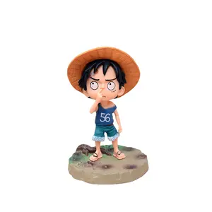 One pieces Q version children rufy Cute una serie di Bepo Kung Fu Bear Anime Action Figure Model Toys Collection Gifts