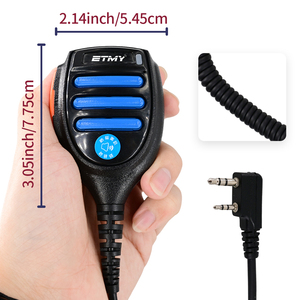 Microphone haut-parleur ET-MH40 avec connecteur jack 3,5 mm à 2 broches pour radio portable UV-5R UV-82 BF-888S BF-9700 TK-2107 TK-3107 - Product Image 5