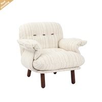 Fauteuil de salon moderne et minimaliste, design de designer, en tissu rembourré, pour la maison et l'hôtel
