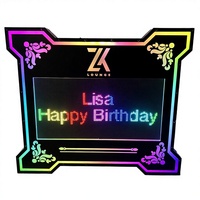 Panneau d'affichage LED acrylique programmable par application, personnalisable et moderne, pour messages, lettres, écran d'affichage et présentoir de bouteilles