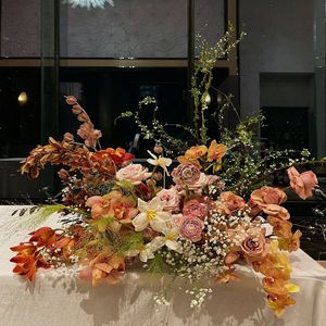 Ramos <span class=keywords><strong>de</strong></span> Flores Artificiales Color Café <span class=keywords><strong>para</strong></span> Decoración <span class=keywords><strong>de</strong></span> Ceremonias y Pasillos <span class=keywords><strong>de</strong></span> Boda - Product Image 4