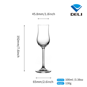 Verre à <span class=keywords><strong>grappa</strong></span> de 100 ml (3,38 oz), cristal clair fabriqué à <span class=keywords><strong>la</strong></span> machine, gobelet pour liqueur - Product Image 6