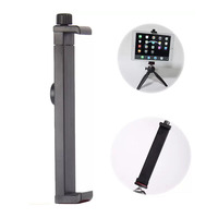 Support de tablette mince en plastique à double griffe froide réglable par vis de 14 pouces, support universel à pince pour téléphone, adaptateur de fixation pour trépied