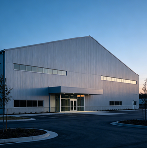 Atelier préfabriqué à ossature métallique à un étage, montage rapide, robuste, avec système de ventilation complet et porte à enroulement - Product Image 2