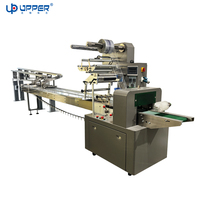 Machine d'emballage et de conditionnement automatique avec 2 alimentateurs pour biscuits ronds