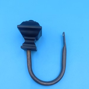 U Shape Iron Curtain <b>Tieback</b> Hook Black Minimalist Design Easy Installation For Window Drapes And Curtains - Product Image 1