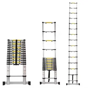 2024 New Type Aluminum Telescoping Step Ladder 3.8 M New Standard Telescopic Portable Ladders