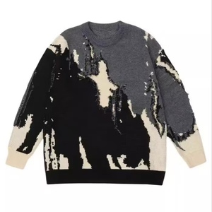 2025 mode tendance hommes à manches longues col rond pull personnalisé décontracté pull en tricot avec motif décoration pour la saison d'automne - Product Image 1