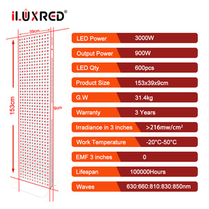 Panneau de <span class=keywords><strong>luminothérapie</strong></span> rouge ILUXRED, fourni par l'usine, 1500W, 6000W, 7000W, panneau infrarouge, appareil de <span class=keywords><strong>luminothérapie</strong></span> rouge, haute irradiance - Product Image 3
