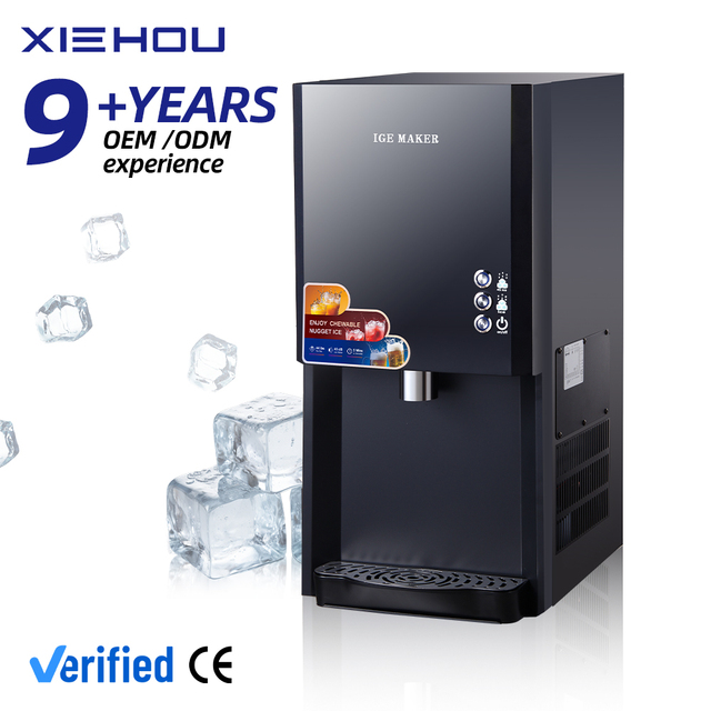 Factory Table Top Crystal Cubic Daily Production 100KG~120KG Support Ice/ice Water/water Ice Maker and Dispenser for Hotel