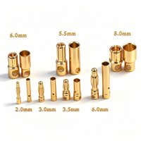 Conector Banana Universal Chapado en Oro (0.8/2/3/3.5/4/5.5/6/8mm) Macho/Hembra, Pines de Prueba para Lámparas |   Conector de Alta Conductividad