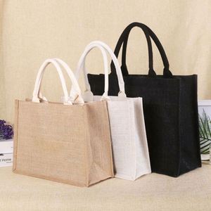 Wholesale <b>Large</b> <b>Beach</b> Burlap Jute Tote Shopping <b>Bag</b> Waterproof and Reusable with Custom Printed Logo - Product Image 3