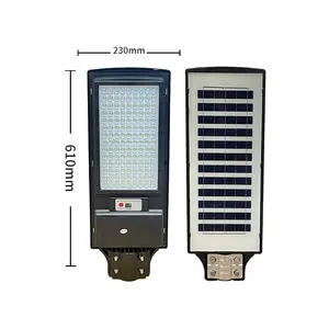 Ip66 impermeable solar de alta potencia de aluminio fundido a presión al aire libre iluminación de jardín 300W farola solar todo en uno lámparas solares Led