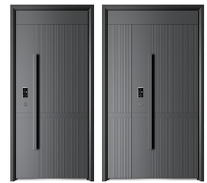 Gran oferta, puerta de seguridad plegable de acero moderna, doble función deslizante, entrada frontal insonorizada de diseño profesional - Product Image 1