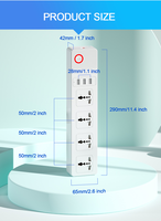 Multiprise intelligente universelle LangYeao WiFi/ZIGBEE Tuya avec protection contre les surtensions, 4 prises, surveillance de la consommation, compatible avec Alexa/Google Home