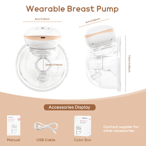 YOUHA usine OEM mains libres 24 & 28mm électrique portable tire-lait USB charge Anti-reflux 240ml lait tasse allaitement - Product Image 4