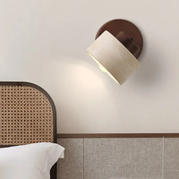Applique Murale LED en Pierre Jaune Naturelle, Ambiance Escalier Couloir Chambre Salon, Applique Murale en Travertin Moderne Minimaliste 2026
