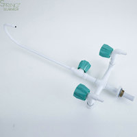 Robinet mélangeur moderne en laiton à double poignée pour laboratoire scolaire, blanc, 2-3 voies, à poser sur comptoir, pour lavabo