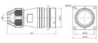Connecteur de câble d'aviation étanche PTV20F-6S 20 mm, prise d'alimentation professionnelle pour équipement électrique CNC, connecteur de câble 2-14 broches