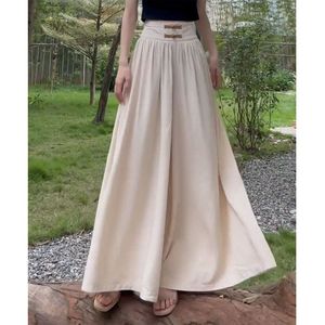 <b>Summer</b> <b>Women</b> Chinese Traditional Pants Lady Comfortable Baggy Wide Leg Straight Leg <b>Trousers</b> Female Fashion High Waisted Slacks - Product Image 3
