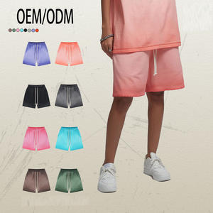 Shorts pour hommes personnalisés avec logo, unisexe, couleur unie, vente en gros, grande taille, style streetwear, en coton, surdimensionnés - Product Image 1